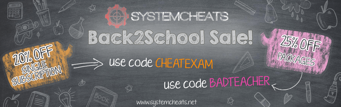 SystemCheats Back2School Sale 2019