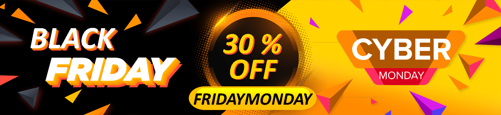 Black Friday/Cyber Monday Special Sale 30% Discount! (Expired)