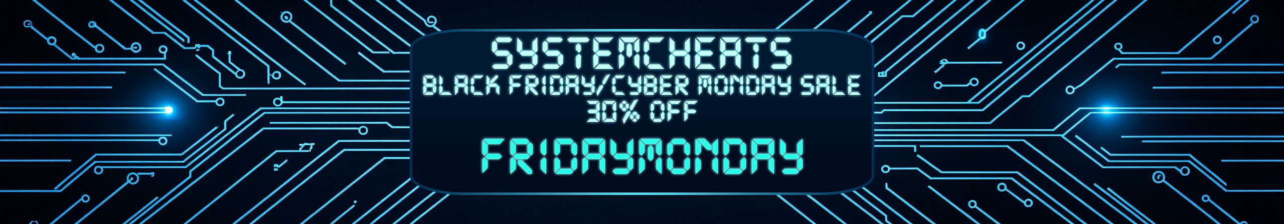 Black Friday/Cyber Monday 30% Discount!